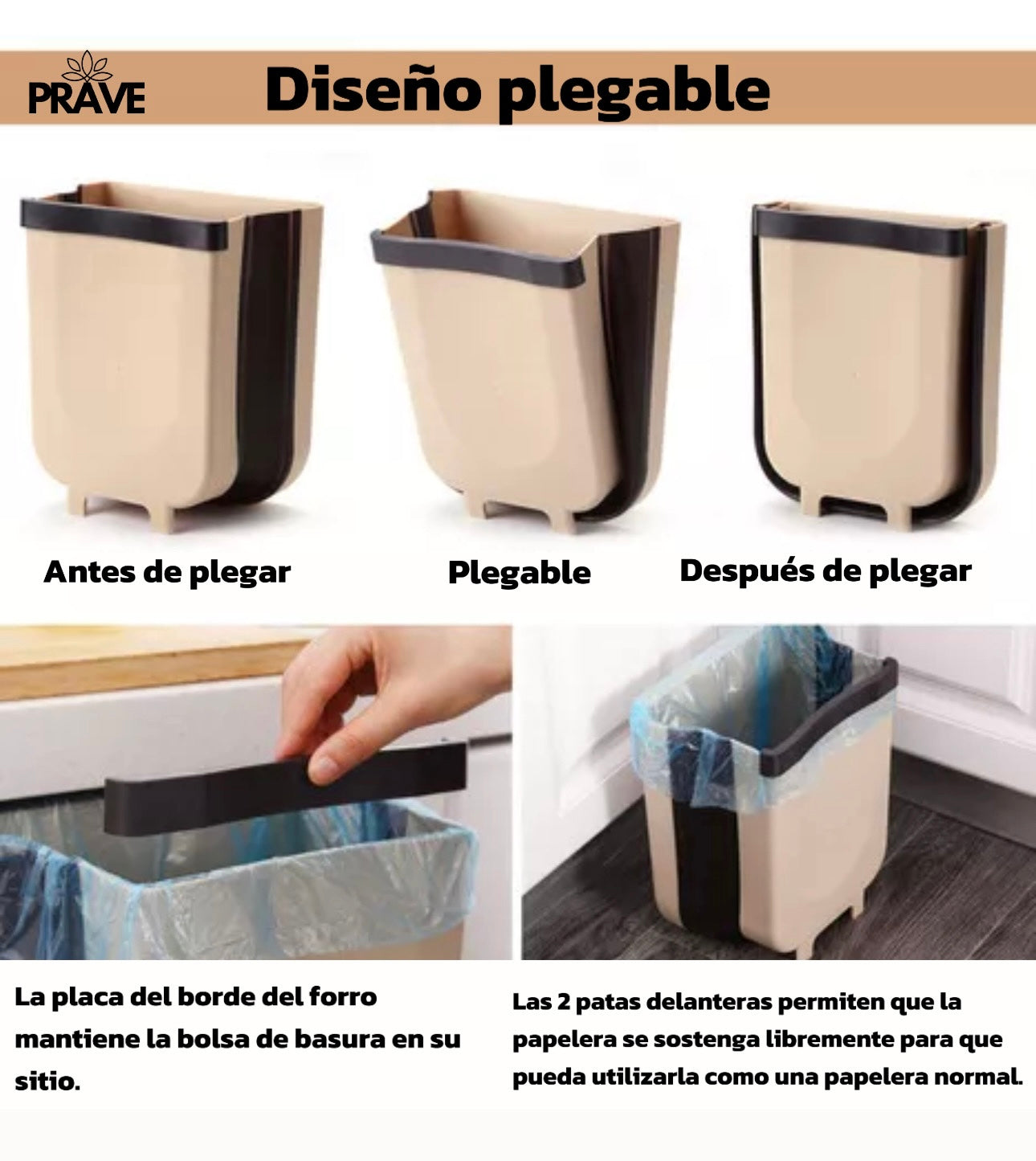 Caneca de basura plegable ® PAGA AL RECIBIR