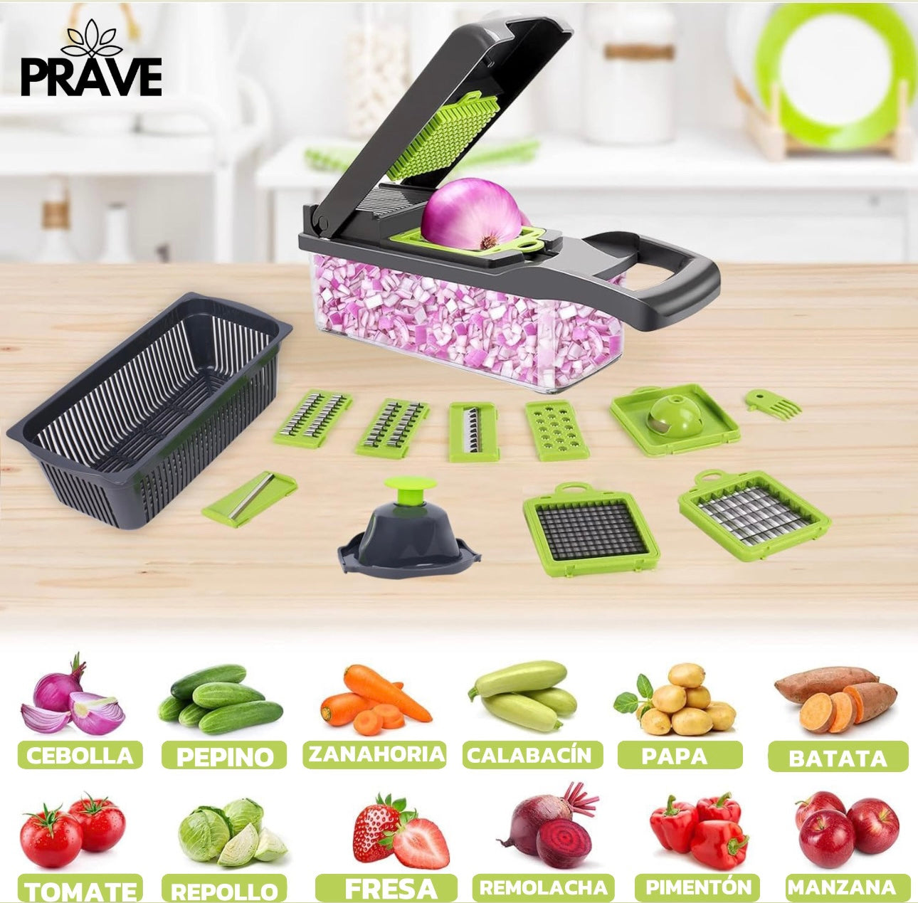 Picador de verduras y frutas 16 en 1 ® PAGA AL RECIBIR