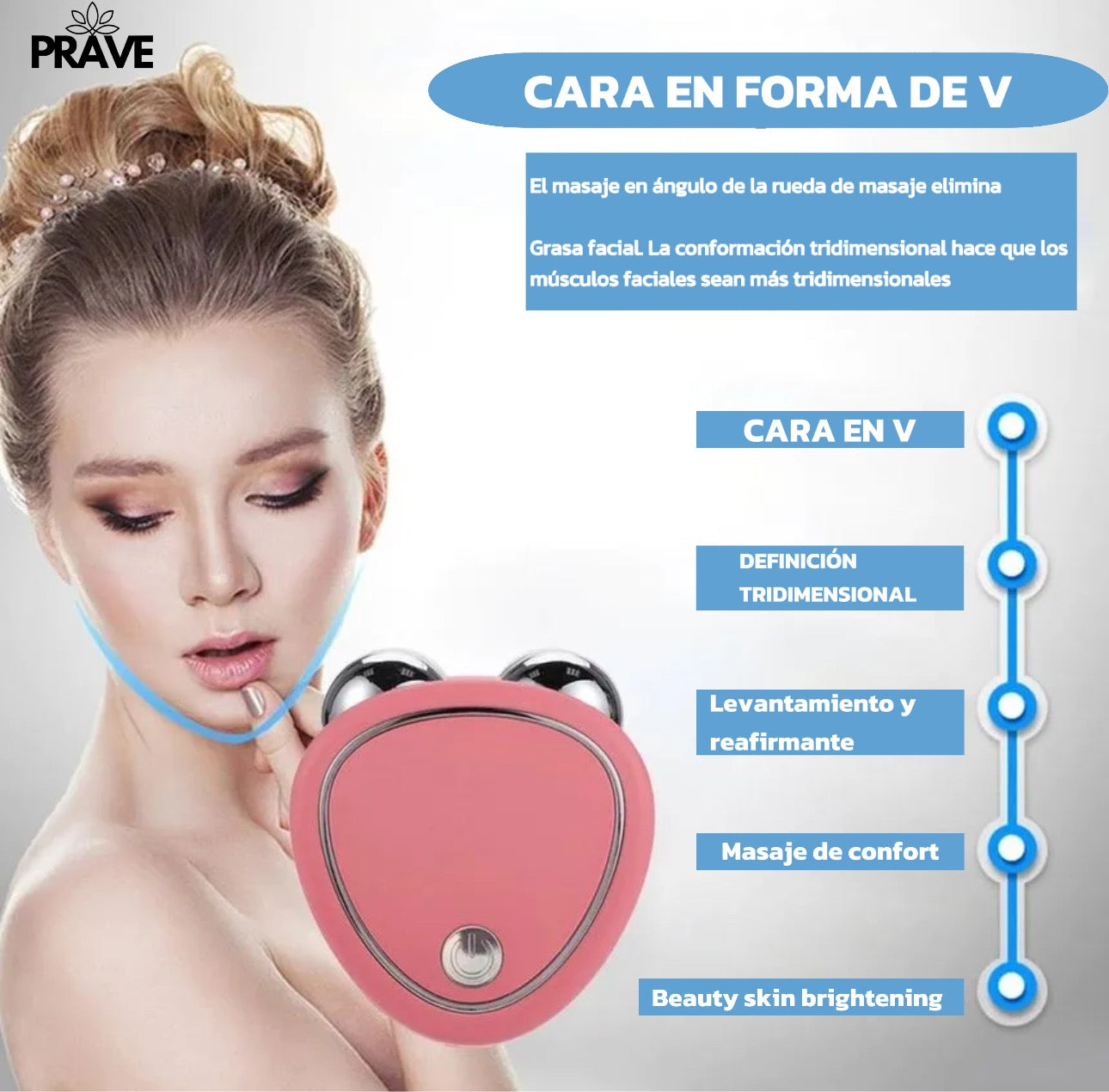 Masajeador facial electrico en forma de V® PAGA AL RECIBIR