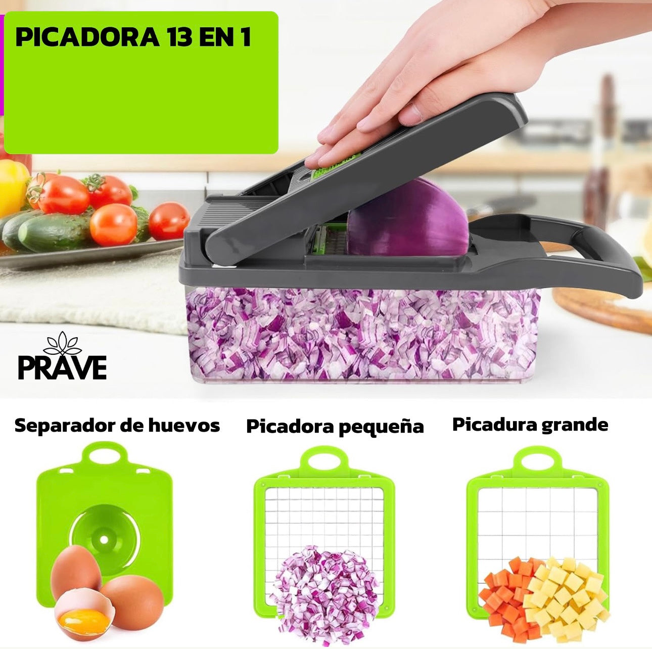 Picador de verduras y frutas 16 en 1 ® PAGA AL RECIBIR