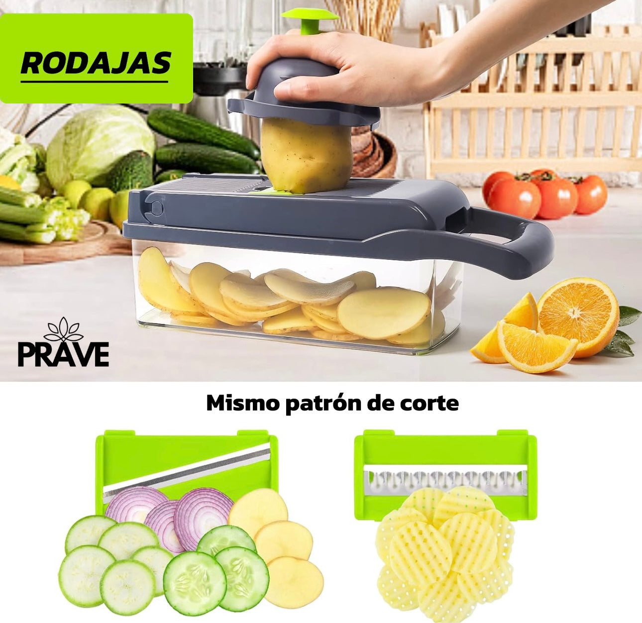 Picador de verduras y frutas 16 en 1 ® PAGA AL RECIBIR