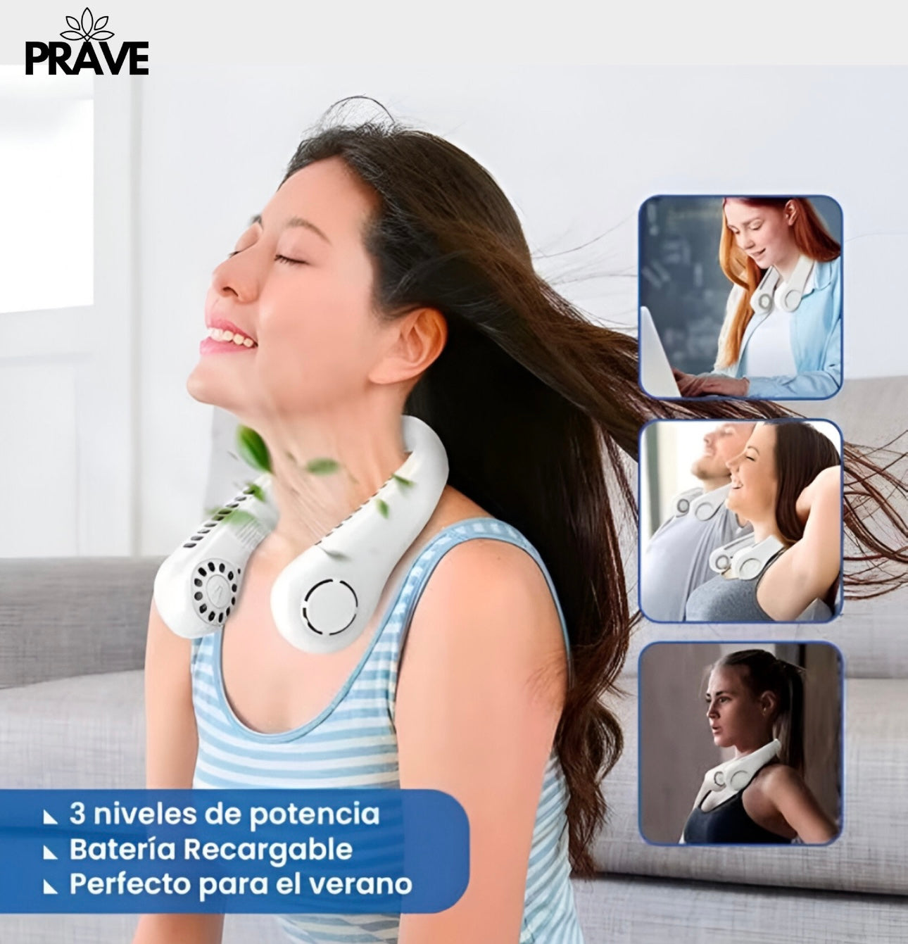 Ventilador personal portátil para el cuello ® PAGA AL RECIBIR